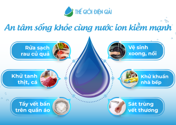 Hơn 20 cách sử dụng nước ion kiềm mạnh pH 11.5 hiệu quả