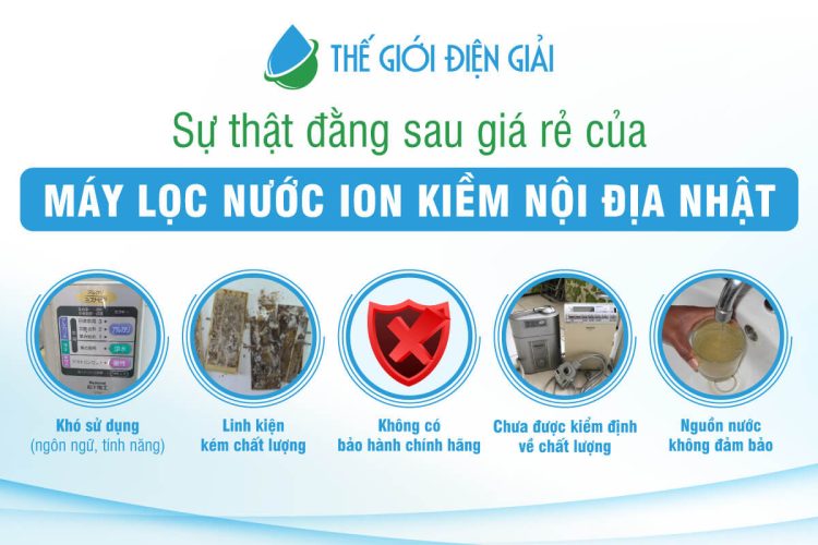 Có nên mua máy lọc nước điện giải ion kiềm nội địa Nhật? Hiểm họa tiềm ẩn đối với sức khỏe