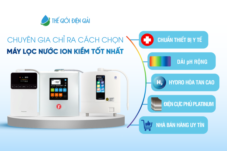 Kinh nghiệm chọn máy lọc nước điện giải ion kiềm cho sức khỏe